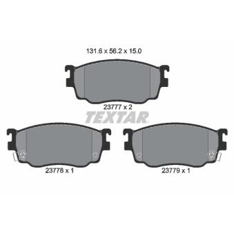 Jeu de 4 plaquettes de frein avant TEXTAR OEM G1YC3323ZB