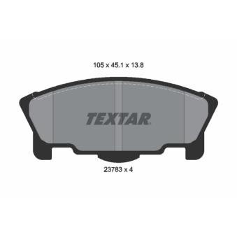 Jeu de 4 plaquettes de frein avant TEXTAR OEM 0449187226