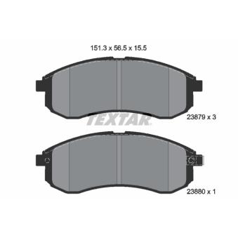 Jeu de 4 plaquettes de frein avant TEXTAR OEM DBP511126