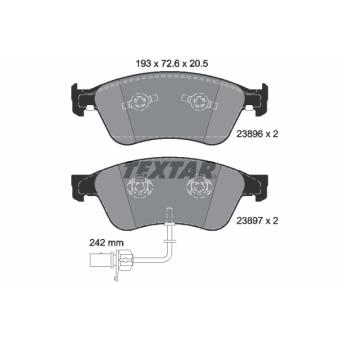 Jeu de 4 plaquettes de frein avant TEXTAR OEM 4E0698151