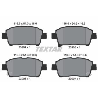Jeu de 4 plaquettes de frein avant TEXTAR OEM 044650D030