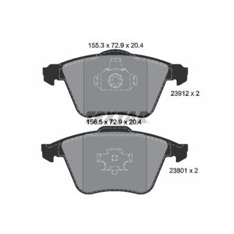 Jeu de 4 plaquettes de frein avant TEXTAR OEM 1605558