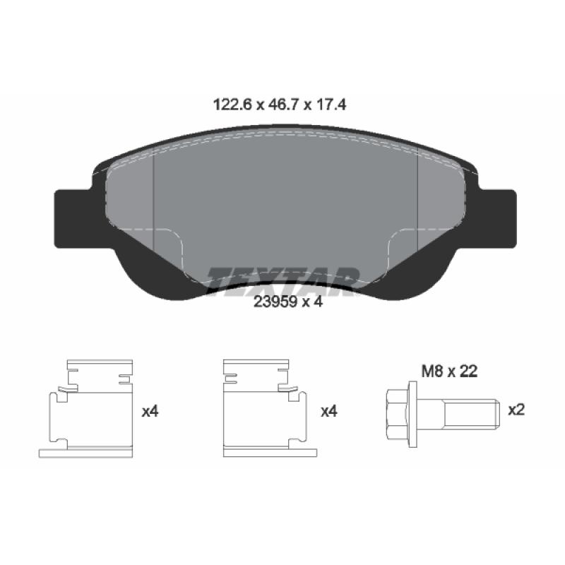 Kit de disques et plaquettes avant TEXTAR 2395901-1419-00 - Visuel 1