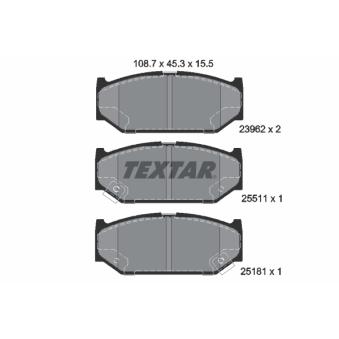 Jeu de 4 plaquettes de frein avant TEXTAR OEM 5581071L02