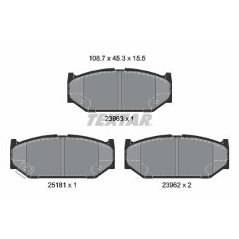 Jeu de 4 plaquettes de frein avant TEXTAR OEM 5581071L00