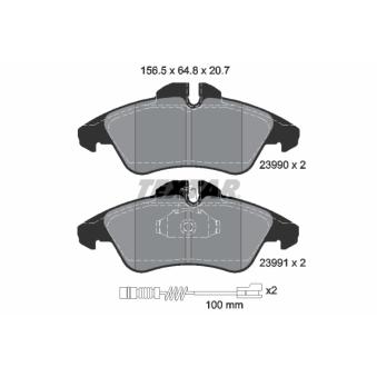 Jeu de 4 plaquettes de frein avant TEXTAR OEM 9014210610