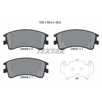 Jeu de 4 plaquettes de frein avant TEXTAR OEM GJYF3328ZB