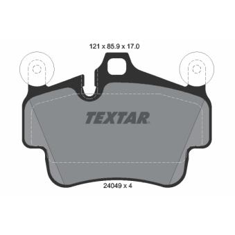 Jeu de 4 plaquettes de frein avant TEXTAR OEM 99735193906