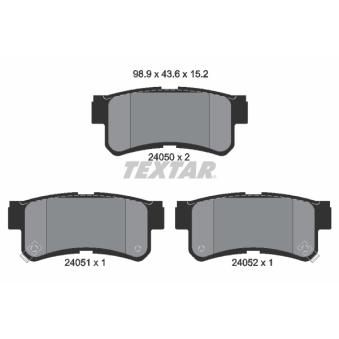 Jeu de 4 plaquettes de frein arrière TEXTAR OEM 4841305102