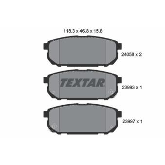 Jeu de 4 plaquettes de frein arrière TEXTAR OEM 583023EE00