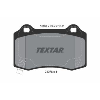 Jeu de 4 plaquettes de frein arrière TEXTAR OEM 5174327AB