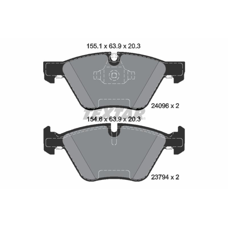 Kit de disques et plaquettes avant TEXTAR 2409601-1378-01 - Visuel 2