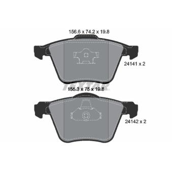 Jeu de 4 plaquettes de frein avant TEXTAR OEM 30769125