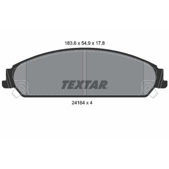 Jeu de 4 plaquettes de frein avant TEXTAR OEM 5142559AA