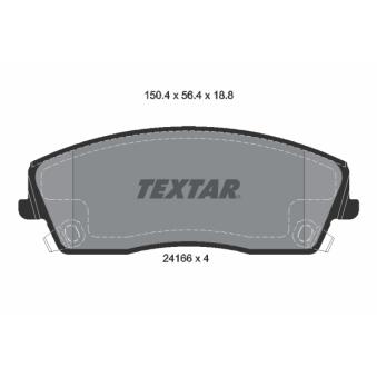 Jeu de 4 plaquettes de frein avant TEXTAR OEM 05142555AA