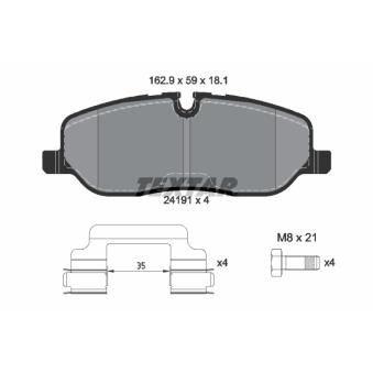 Jeu de 4 plaquettes de frein avant TEXTAR OEM SFP5000010