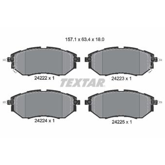 Jeu de 4 plaquettes de frein avant TEXTAR OEM 26296VA020