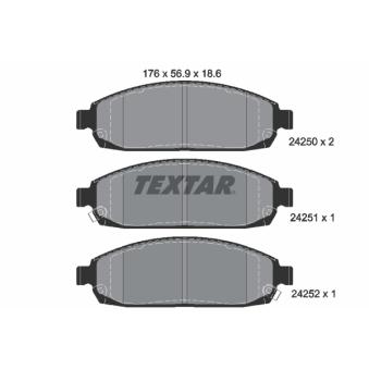 Jeu de 4 plaquettes de frein avant TEXTAR OEM 5080868AB