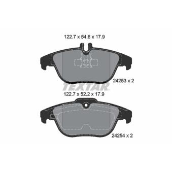 Jeu de 4 plaquettes de frein arrière TEXTAR OEM 0064206120