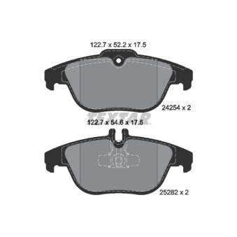 Jeu de 4 plaquettes de frein arrière TEXTAR OEM A0074206220