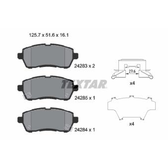 Jeu de 4 plaquettes de frein avant TEXTAR OEM 04465B1191
