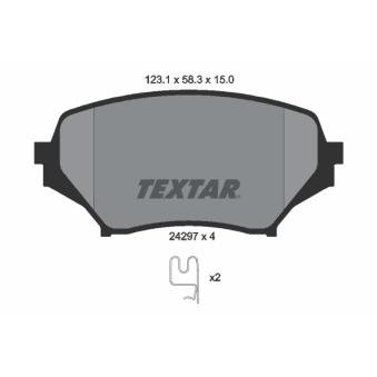 Jeu de 4 plaquettes de frein avant TEXTAR OEM N77Y3328ZB