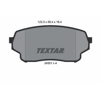 Jeu de 4 plaquettes de frein avant TEXTAR OEM 5520050J01