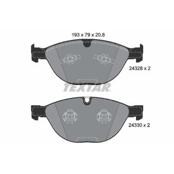 Jeu de 4 plaquettes de frein avant TEXTAR OEM 34110300361