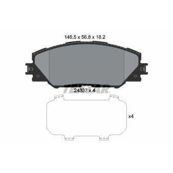Jeu de 4 plaquettes de frein avant TEXTAR OEM 0446542150