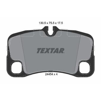 Jeu de 4 plaquettes de frein arrière TEXTAR OEM 99735294903 Jeu de 4 plaquettes de frein arrière TEXTAR OEM 99735294903