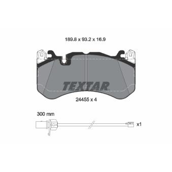 Jeu de 4 plaquettes de frein avant TEXTAR OEM 4F0698151G