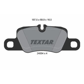 Jeu de 4 plaquettes de frein arrière TEXTAR OEM 971698451L