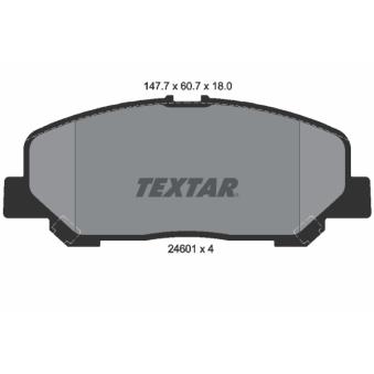 Jeu de 4 plaquettes de frein avant TEXTAR OEM 0446528520