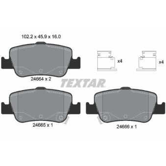 Jeu de 4 plaquettes de frein arrière TEXTAR OEM 0446602191