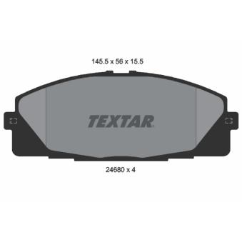 Jeu de 4 plaquettes de frein avant TEXTAR OEM 0446526420