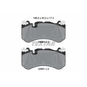 Jeu de 4 plaquettes de frein avant TEXTAR OEM A0004204000