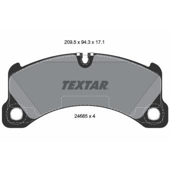 Jeu de 4 plaquettes de frein avant TEXTAR OEM 95835193930