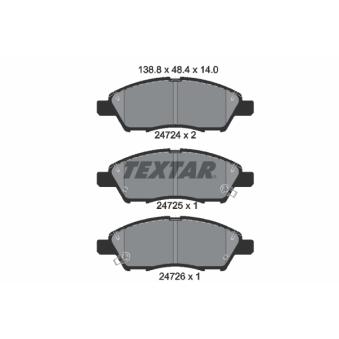 Jeu de 4 plaquettes de frein avant TEXTAR OEM 41060ED525