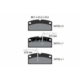 Jeu de 4 plaquettes de frein avant TEXTAR OEM 6L065