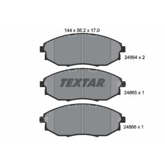 Jeu de 4 plaquettes de frein avant TEXTAR OEM 96952179