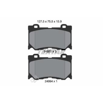 Jeu de 4 plaquettes de frein avant TEXTAR OEM D1060JL00E