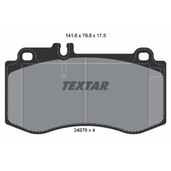 Jeu de 4 plaquettes de frein avant TEXTAR OEM 0074204920