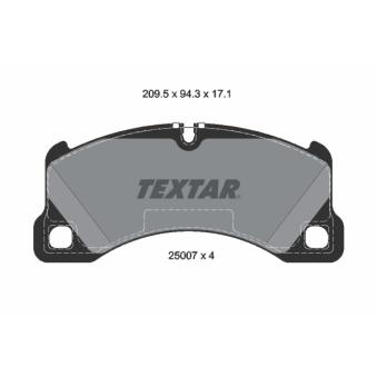 Jeu de 4 plaquettes de frein avant TEXTAR OEM 95B698151AC