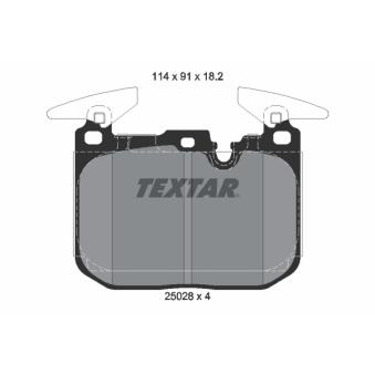 Jeu de 4 plaquettes de frein avant TEXTAR OEM 34112464195