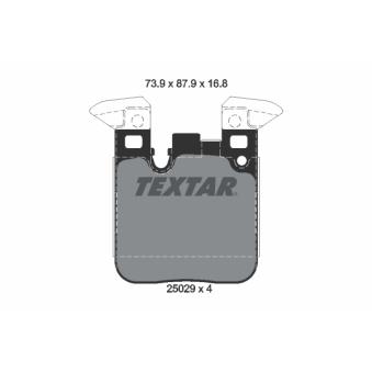 Jeu de 4 plaquettes de frein arrière TEXTAR OEM 2284766 Jeu de 4 plaquettes de frein arrière TEXTAR OEM 2284766