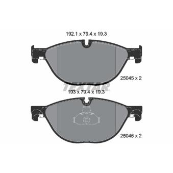 Jeu de 4 plaquettes de frein avant TEXTAR OEM 34116775322