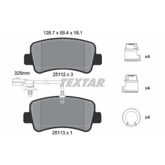 Jeu de 4 plaquettes de frein avant TEXTAR OEM GRA6A80020670