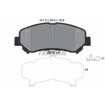 Jeu de 4 plaquettes de frein avant TEXTAR OEM 5581057L01