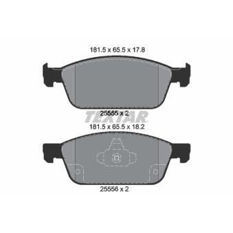 Jeu de 4 plaquettes de frein avant TEXTAR OEM CV612001MA