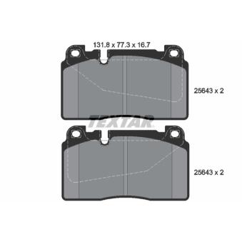 Jeu de 4 plaquettes de frein avant TEXTAR OEM 95B698151H